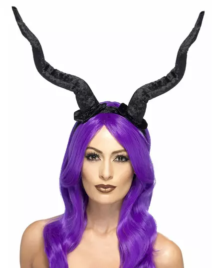 Demonpannebånd Store demoniske horn Halloween