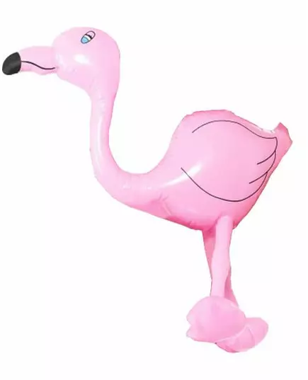 Oppblåsbar rosa flamingo 60 cm