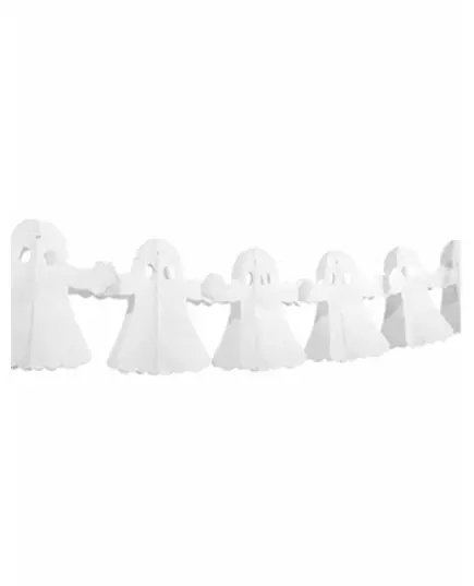 Halloween Ghost Paper Garland 4m