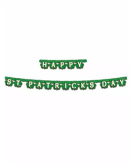Happy St. Patrick's Day garland green 2 m