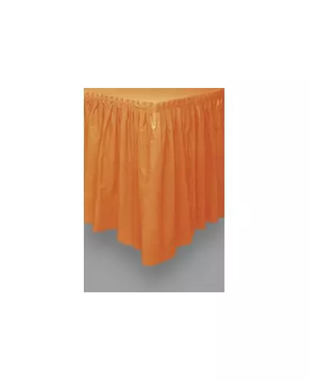 Oransje plastbordskjørt 73 x 426 cm