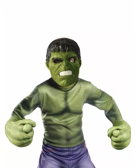 Giant Hulk maske og hansker sett for barn