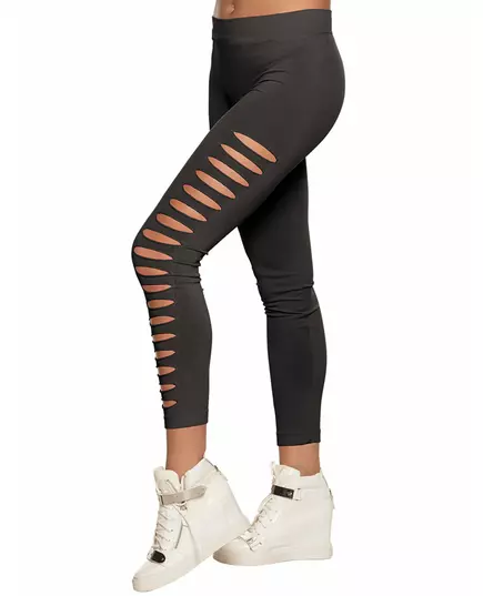 Adult black ripped leggings