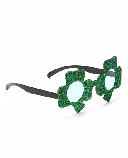 Grønne kløverglitterbriller til voksne, St. Patricks dag