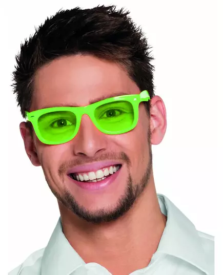 Adult 80s neon green glasses