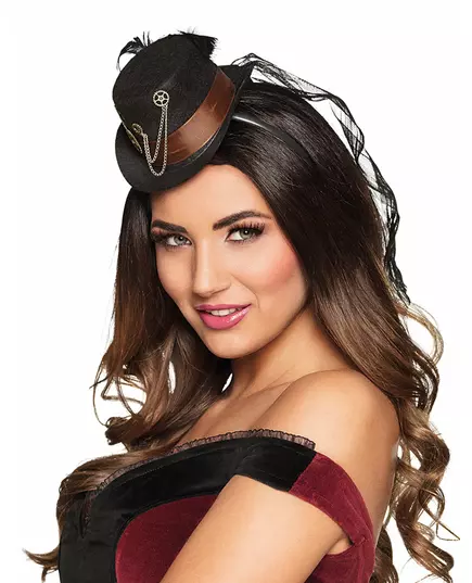 Steampunk-hatt med minimotiv for dameutstyr