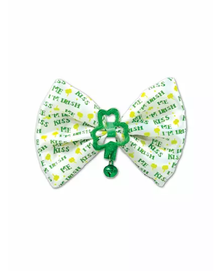Kiss me I'm Irish clover bow tie