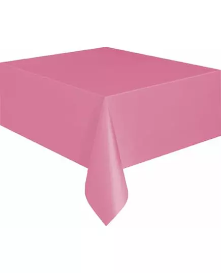 Pink rectangular plastic tablecloth