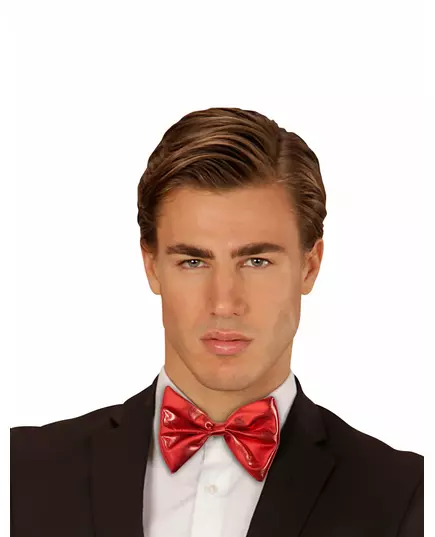 Adult metallic red bow tie