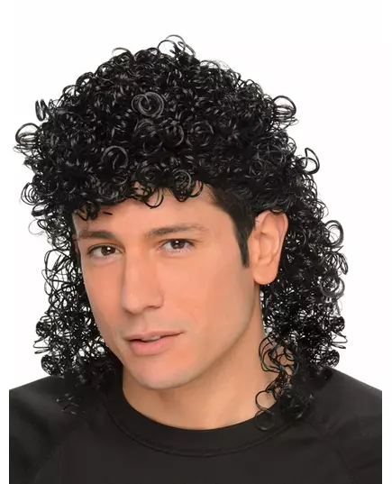 Men's Curly Mullet Wig
