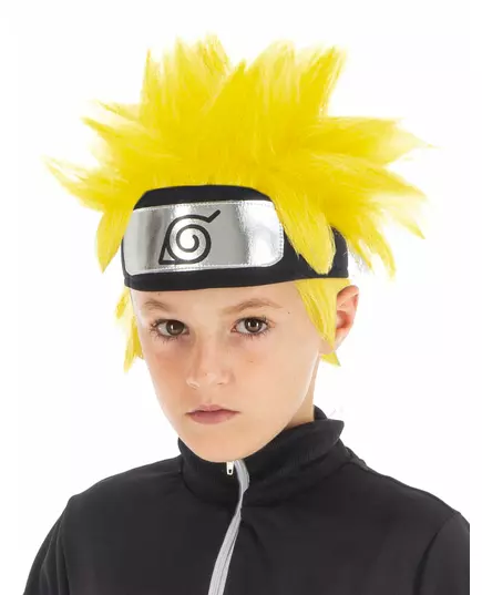 Naruto Shippuden gul parykk for barn