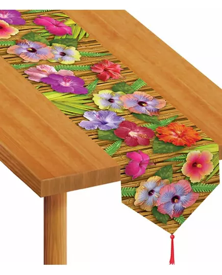 Hawaiian Hibiscus Flower Table Runner 28cm x 1.8m