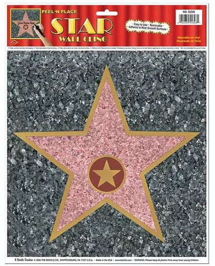 Veggdekorasjon med stjerne i Walk of Fame-stil, 27 cm