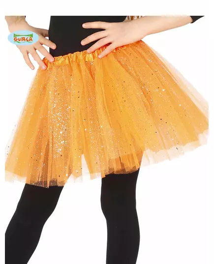 Girls' orange sequin tutu