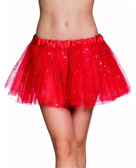 Women's Red Sparkling Star Tutu