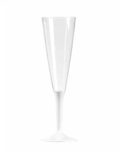 10 hvitfotede champagnefløyter 150 ml