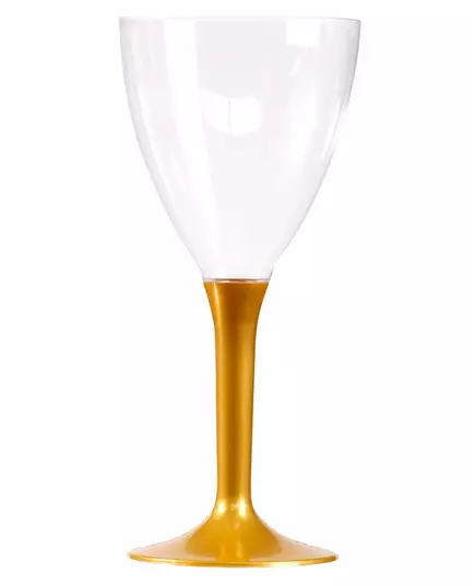 10 vinglass med gullstilk, 160 ml