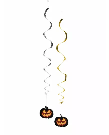 2 x 85cm Spooky Pumpkin Hanging Decorations