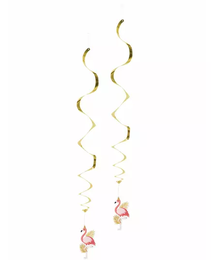 2 tropiske flamingo-hengende dekorasjoner 85 cm