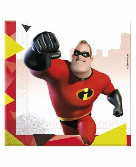 20 Incredibles 2 Napkins 33 x 33 cm