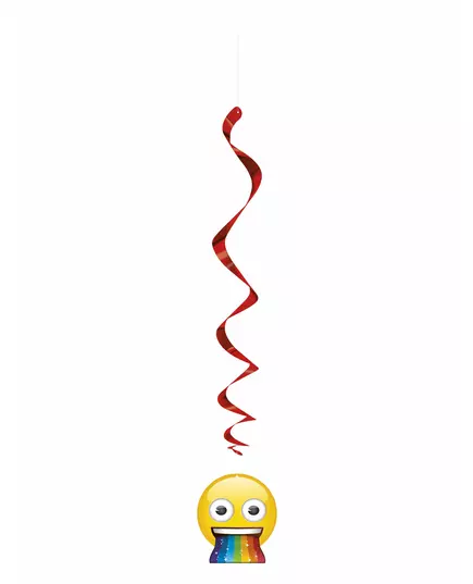 3 Emoji Regnbue Spiral Anheng 66 cm