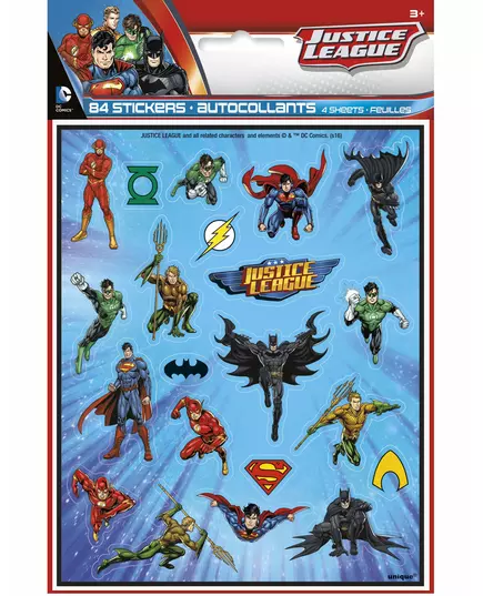 4 Justice League-klistremerkeark