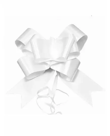 4 white pull knots 15 cm