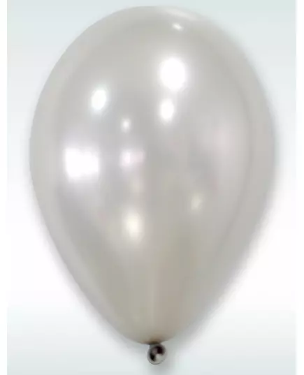 50 metalliske sølvballonger 30 cm