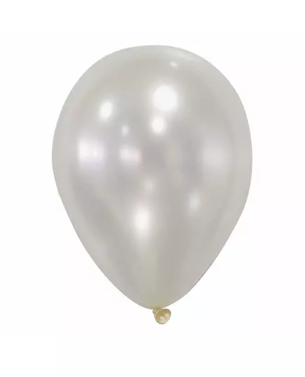 50 metallic ivory balloons 30 cm
