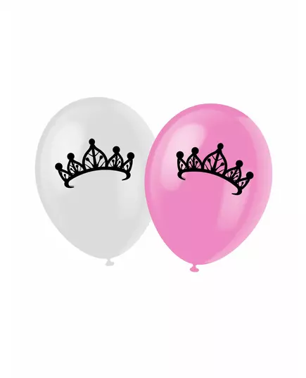 6 rosa prinsesse lateksballonger 30 cm
