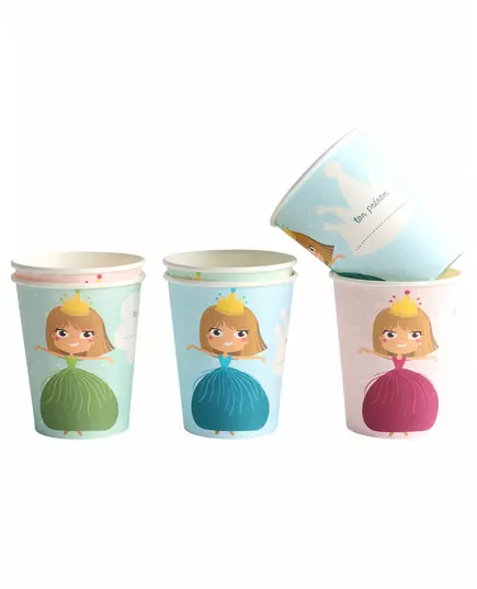 6 Princess pappkopper 25 cl