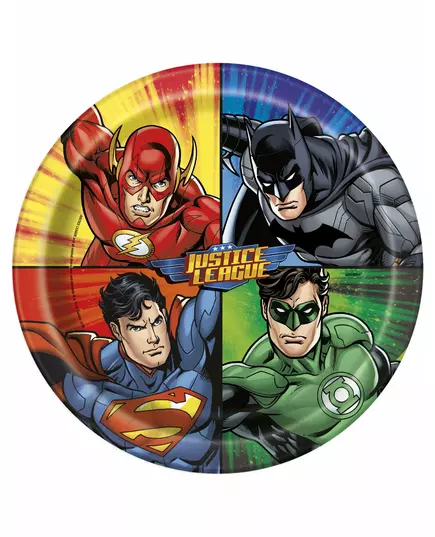 8 Justice League 23cm Paper Plates
