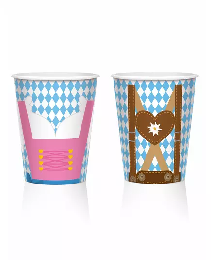 8 Oktoberfest-papirkopper 250 ml