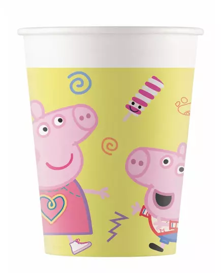 8 Peppa Gris 200 ml papirkopper