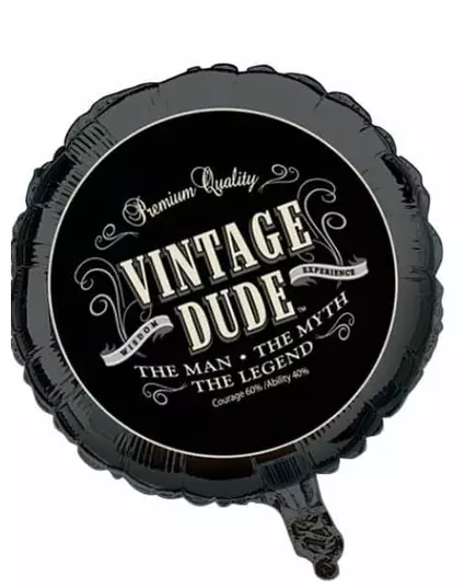 Vintage bursdagsfolieballong 46 cm