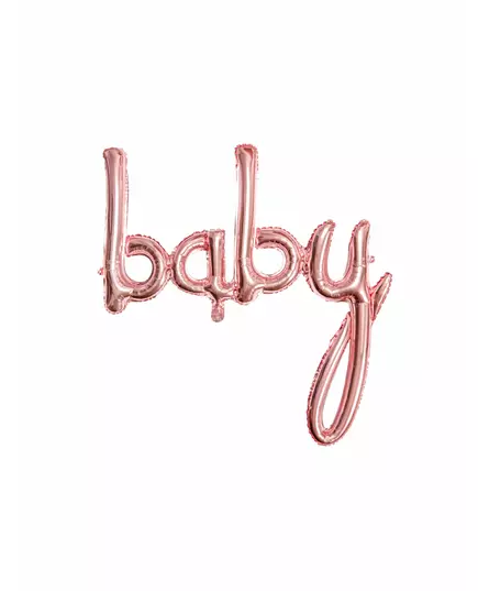 Baby folieballong i roségull 73,5 x 75,5 cm