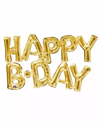 Gold Happy Birthday letter foil balloon