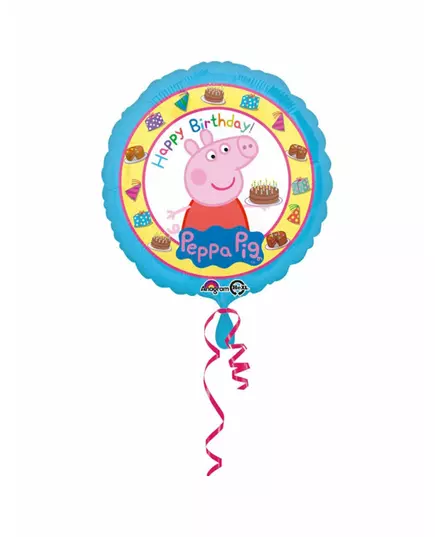 Gratulerer med dagen med Peppa Gris folieballong 43 cm
