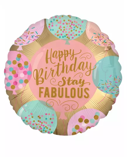 Happy Birthday pink foil balloon 43 cm