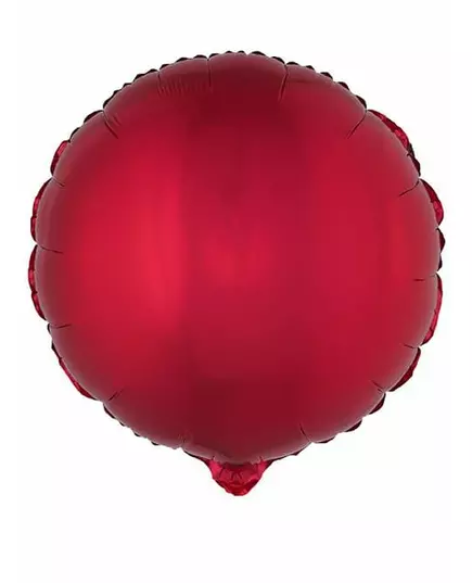 Red round aluminum balloon 45 cm