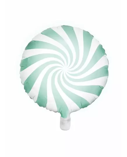 Folieballong med kjærlighet på pinne, mintgrå og hvit, 45 cm