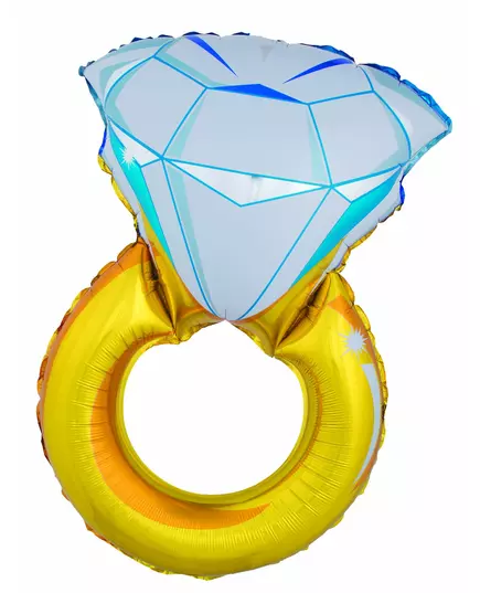 Kjempestor diamantringballong 105 cm