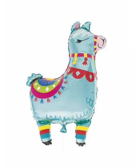 Giant blue llama foil balloon 90 cm