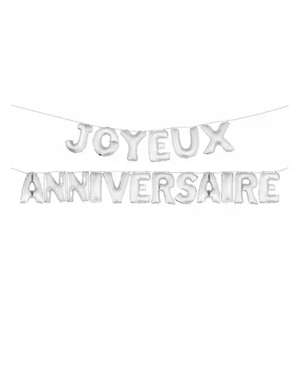 36cm Silver Happy Birthday Letter Foil Balloons