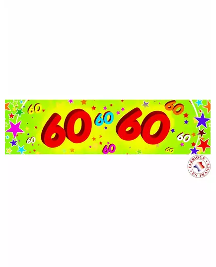 60-årsjubileumsbanner i papir, 0,16 x 2,44 m