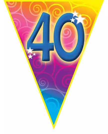 40 year old bunting garland 5 m