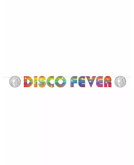 Disco Fever Cardboard Banner 15 x 213 cm