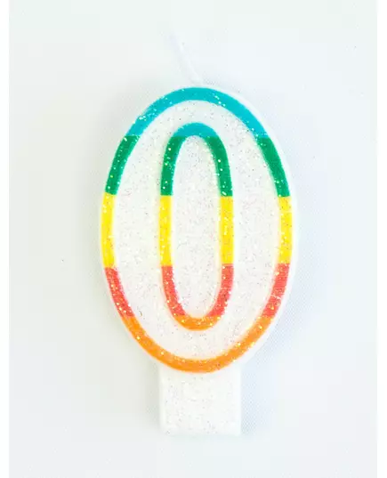 Bursdagslys nummer 0 7,5 cm