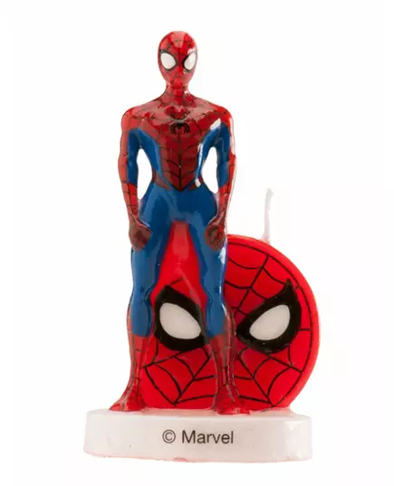 Spiderman 3D bursdagslys 6 cm