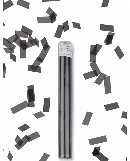 Black rectangular confetti launcher tube 27 cm